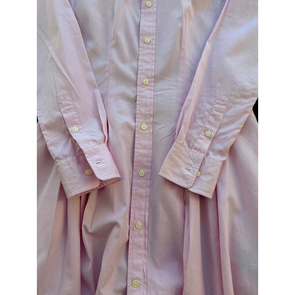 Ralph Lauren Tailored Fit Shirt Dress Womens Size 2 Pink Cotton Preppy Button-Up - Picture 9 of 14